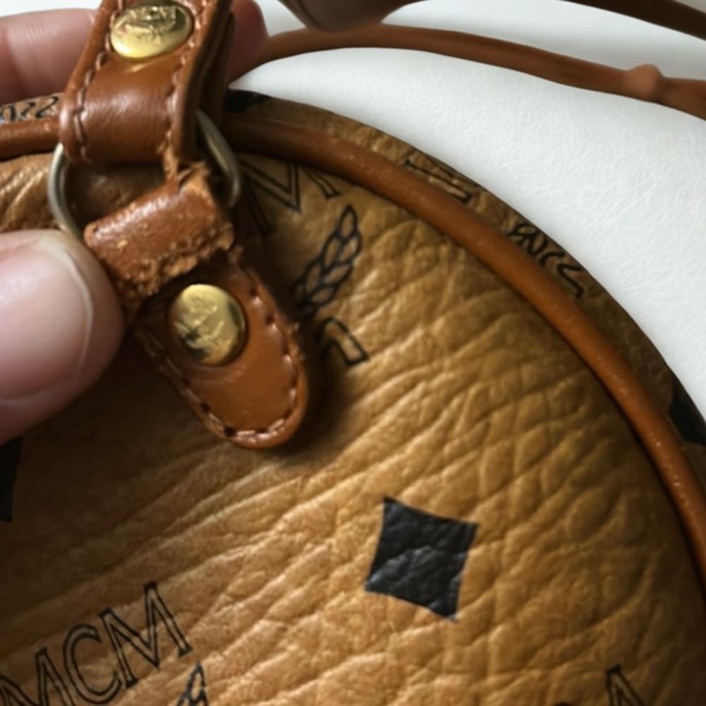 MCM Visetos Barrel Crossbody Bag - Picture 6 of 13